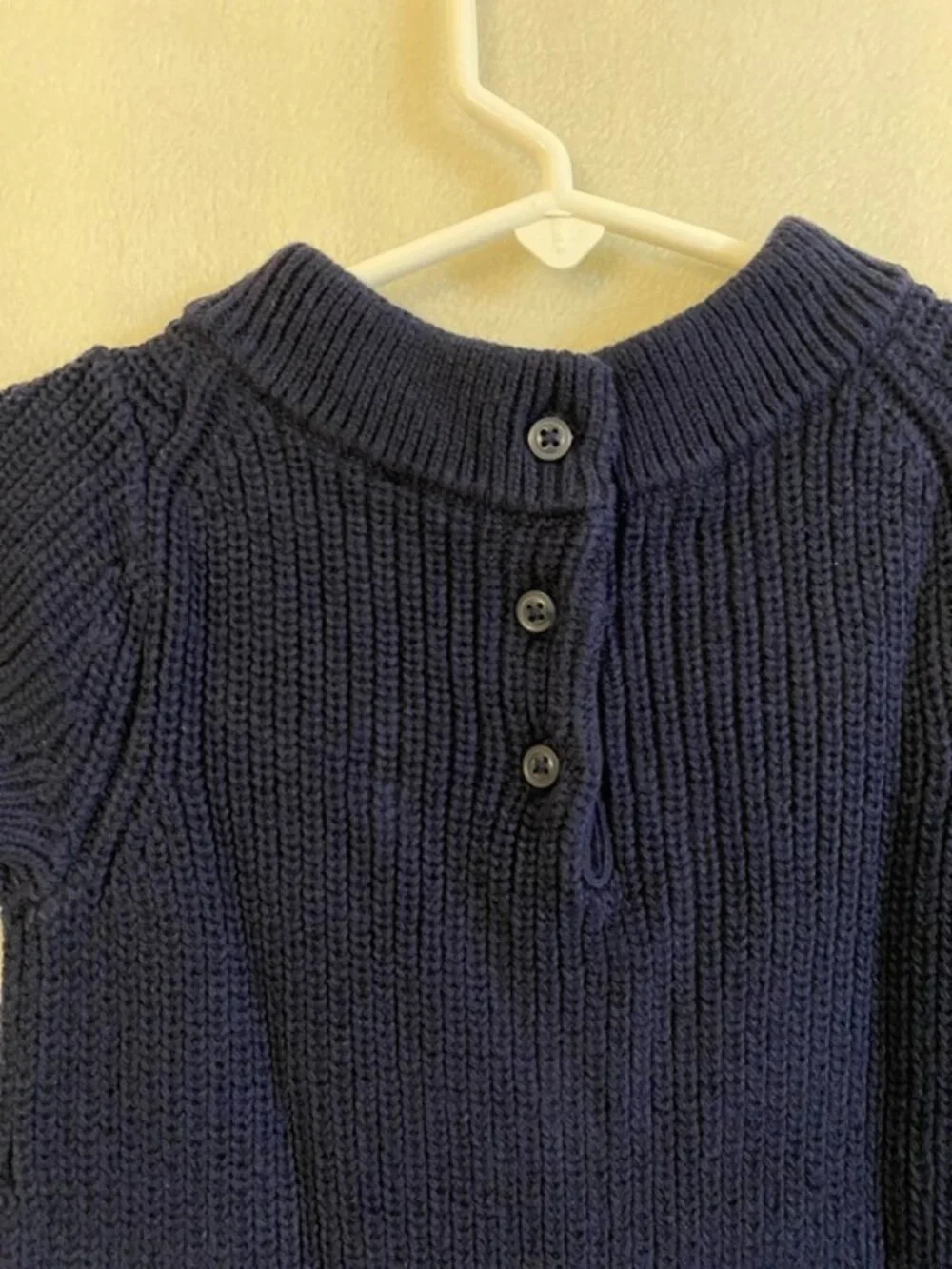Janie & Jack 2T navy blue cotton drop waist sweater dress